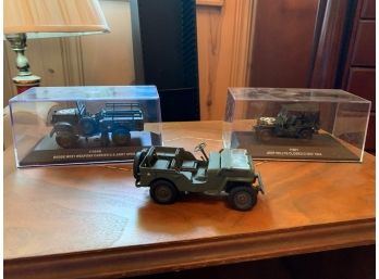 Lot Of 3 Model Army Jeeps