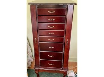 Jewelry Dresser W/ Swing Out Door Storage