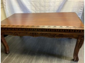 Carved Wood Coffee Table