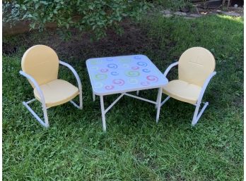 Vintage Child's Table And Chairs