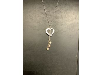 Vantel Pearls Heart Necklace