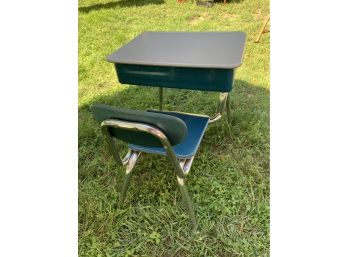 Vintage School Desk And Chair Combo