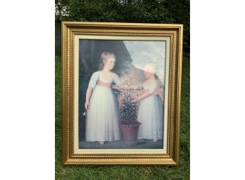 Large Framed Colonial Print