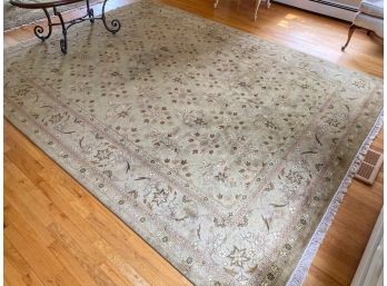 (2 Of 2) Wool Pile Oriental Fringed Rug Taj Mahal Collection Made In India