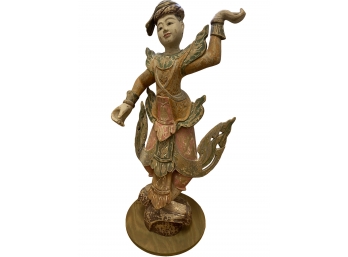 Old Large Wood Sculpture Carving Balinese/indonesian  Dancer