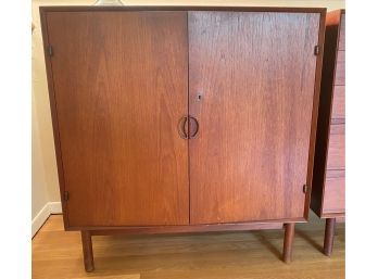 MCM John Stuart Made In Denmark Teak Wood Server, Two Doors Three  Drawers Dovetail Details