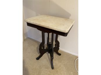 Antique Eastlake Marble Top Side Table