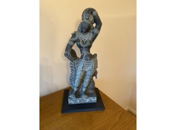 A  Vintage Nicely Carved  Black Stone Dancing Goddess