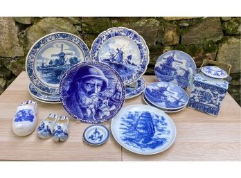 Blue & White Grouping - Including Many Delft Pieces