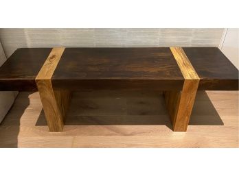 Two Toned Wood Bench