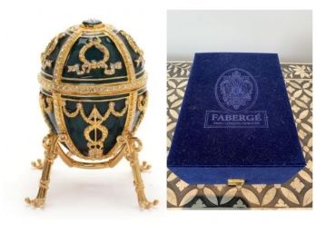 Rare Blue Faberge Millenium Egg