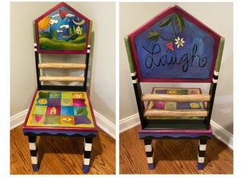 Sticks Furniture Hand Painted Chair - Retails For $1,895