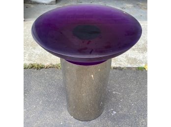 Purple And Chrome Accent Table - Super Cool And Heavy!