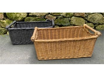 Pair Of Baskets (Black & Brown)