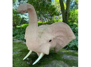 Burlap Paper Mache Elephant