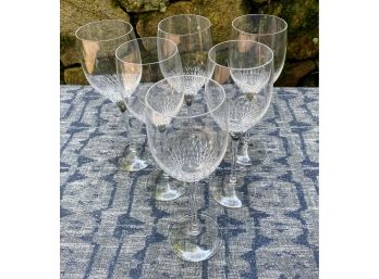 Set Of 6 Vera Wang For Waterford Wine Glasses