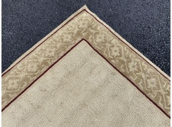 Flax Color Rug With Border