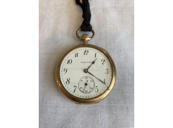 Vintage Hamilton Pocket Watch With A Black Ribbon Around