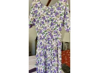 Vintage Cher Jacque One Size Fits All Purple Flowers