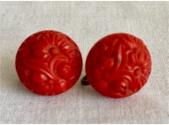 Vintage Bake Light Earrings In Red