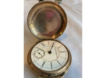 Antique Pocket Watch Opens On Both Sides American Waltham Watch Co. Waltham Mass