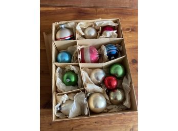 Lot #1: Glass Ornaments - Large Box