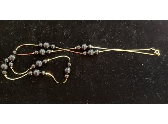 Necklace With Black Beads