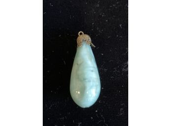 Green Jade Bead To Hang On A Necklace