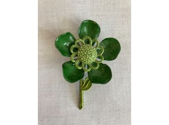 Vintage Green Lower Brooch