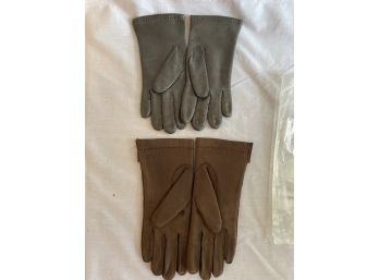 2 Pairs Of Leather Gloves