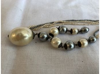 Pearl Necklace Tahitian Pearls(?) Not Positive