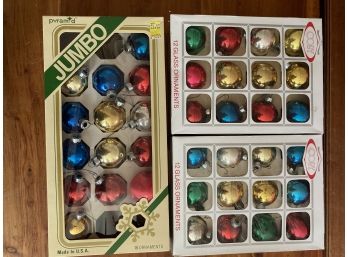 Lot #5 Glass Ornaments - Jumbo Box & 2 Coby Boxes