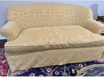 Marlborough Country Barn Custom Maize Upholstered Sofa