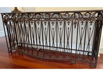 Ballard Designs Wrought Iron Accent Table/Buffet With Dark Wood Top