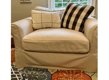 Ballard Design Baldwin Club Chair With Removeable Slipcover