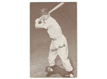 Rare 1963 Mickey Mantle Stat Back Exhibit Card