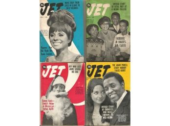 Lot Of 4 Vintage Black Americana Jet Pocket Magazines Sammy Davis Jr, Negro College Riots