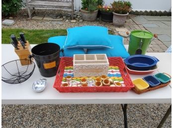 Serving Tray, Ice Buckets, Platzcraft Baking Dish, Knife Block