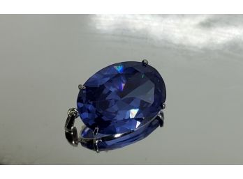 20ctw Created Tanzanite 10k Pendant