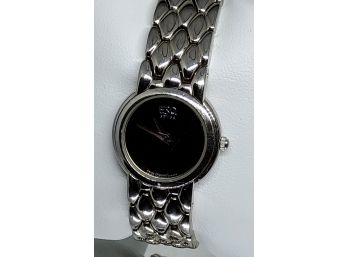 Black Dial Silvertone ESQ By Movado Watch