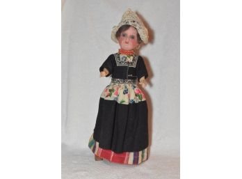 Heubach German Made Dutch Doll In Original Clothes 5'x16' With Closing Sleep Eyes Koppledorf