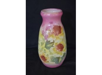 Royal Bonn Ceramic Floral Vase 4.5'x8' Marked Franz Ant Mehlem 1755