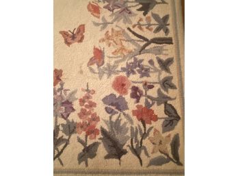 Butterfly & Flowers Wool Area Rug 42'x64.5'