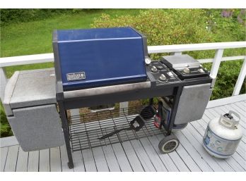 Weber Grill Genesis 8128 With Two Tanks And Cover 64'x43'x22' In Good Condition