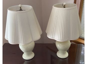 Pair Of White Lamps 5.25'x 23.5'