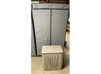 Grey Portable Closet And Hamper 36x19x63'