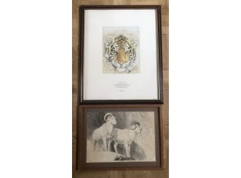 Two Framed Animal Items