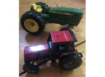 Two Metal Tractors