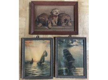 Three Framed Print Process Items