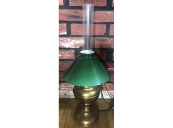 Miller Lamp Co. Converted Oil Lamp